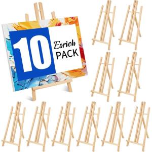 ESRICH 2pcs 17 Inch Tabletop Easels, Easel Stand for Painting,Tripod, Painting Party Easel, Kids Student Desktop Easel for Painting,Paint Easel for Canvas Paint(10)