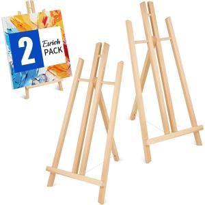 ESRICH 2pcs 17 Inch Tabletop Easels, Easel Stand for Painting,Tripod, Painting Party Easel, Kids Student Desktop Easel for Painting,Paint Easel for Canvas Paint(2)