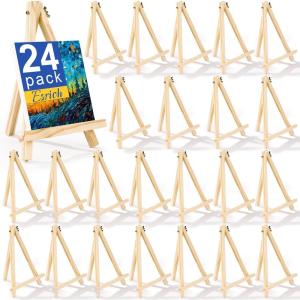 ESRICH 4 Pack 9 Inch Wood Easels – Tripod Painting Easels for Art & Crafts, Portable Canvas Holders(24)