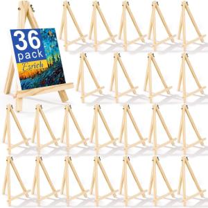 ESRICH 4 Pack 9 Inch Wood Easels – Tripod Painting Easels for Art & Crafts, Portable Canvas Holders(36)