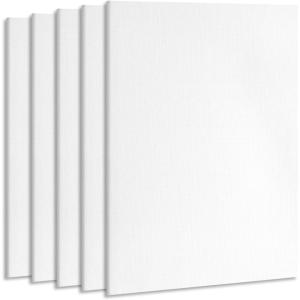 ESRICH Linen Canvas for Painting 8×10, 5 Pack Professional Linen Canvas Panels 8×10 Primed Acid Free Blank Canvas Boards for Painting for Artists, Painters(Linen canvas-5p11x14in)