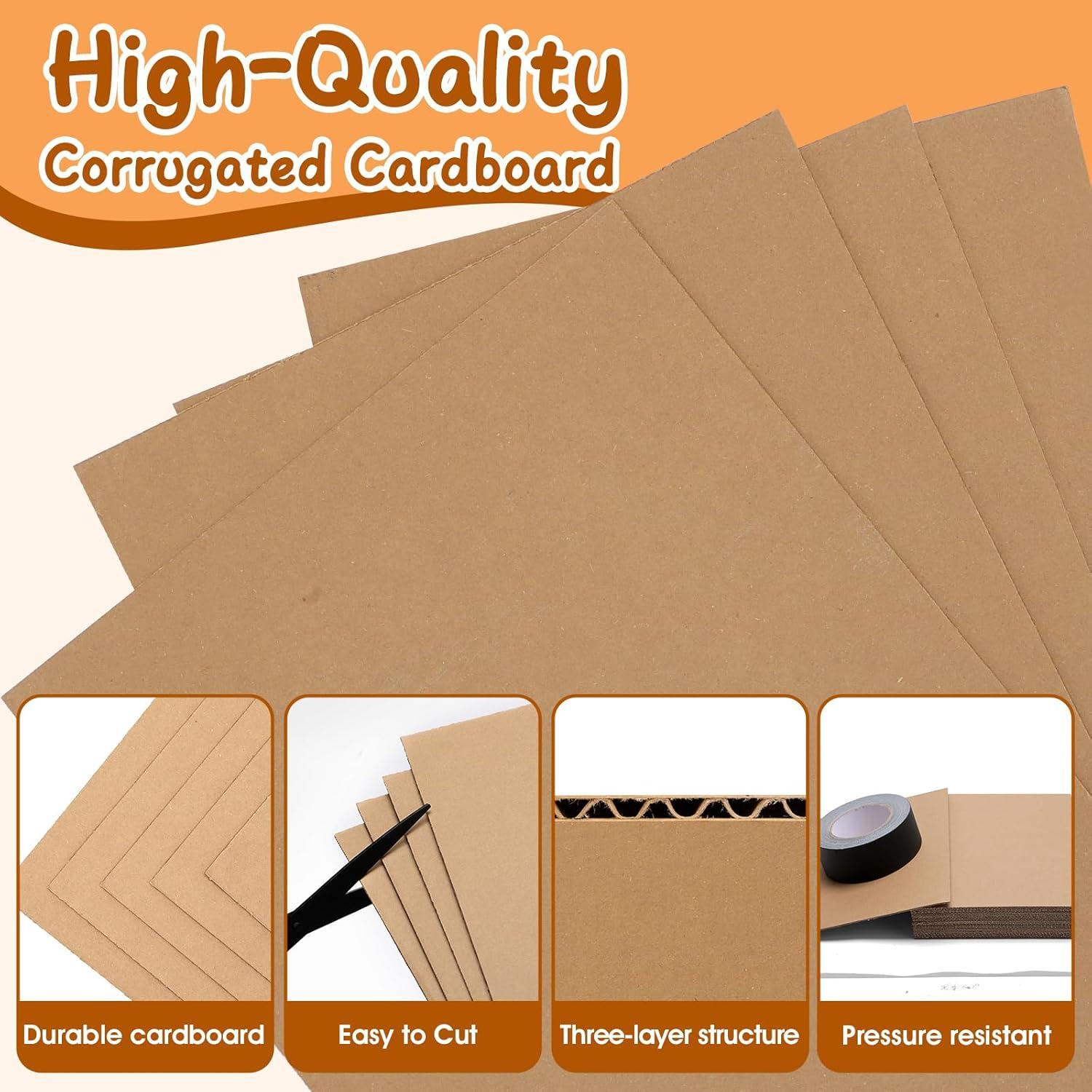 image10 Pack 85x11 Corrugated Cardboard Sheets Flat Cardboard Paper Inserts for Shipping Mailing Packing DIY Crafts85x11in10Pack