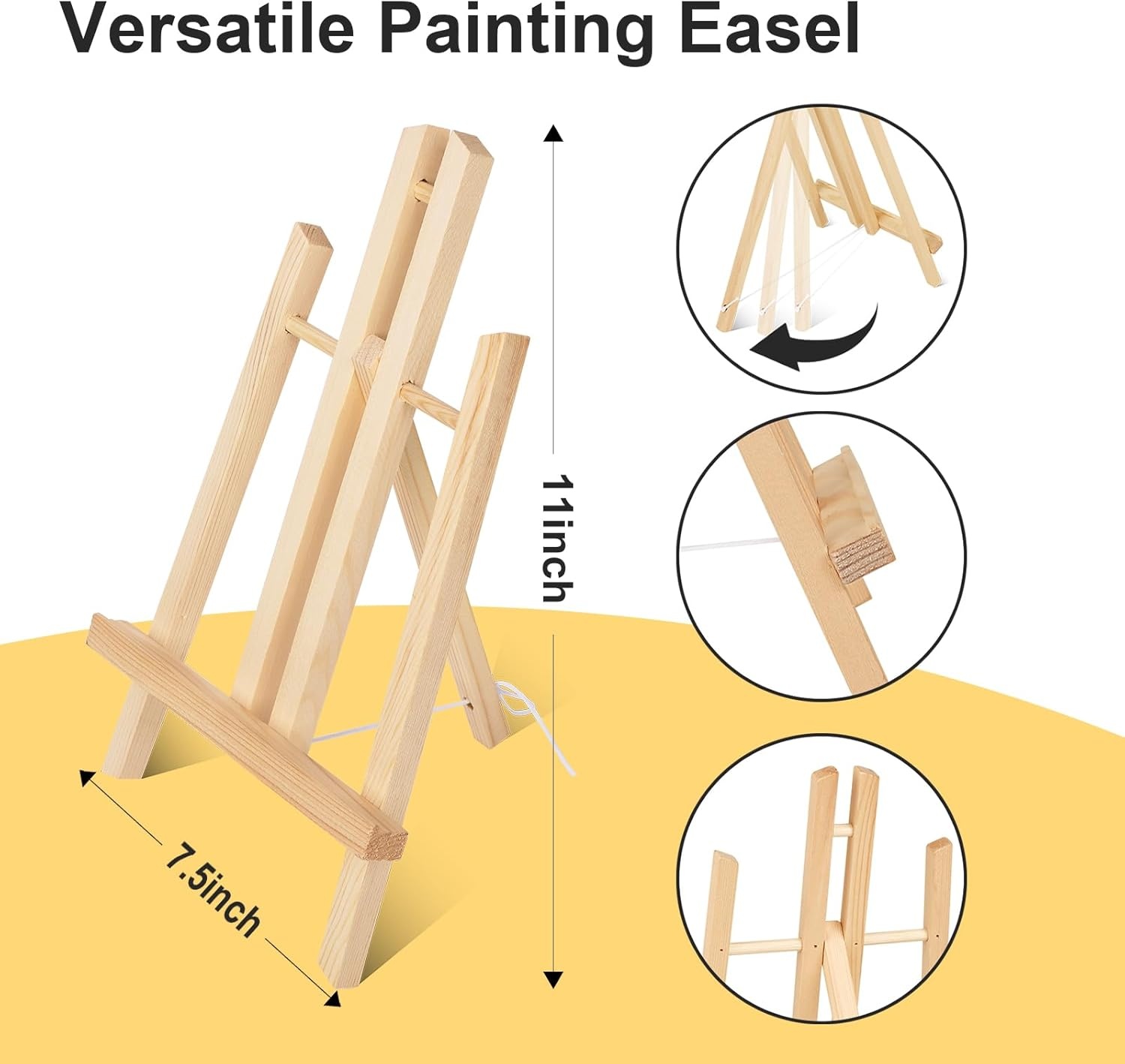 image:imageESRICH 82 PCS Acrylic Paint Kit Painting Supplies Kit with 2 Wood Easel 2 24 Colors Acrylic Paint 2 10 Brushes Canvas Paper Pads Paint Kit for Kids Adults and Artists