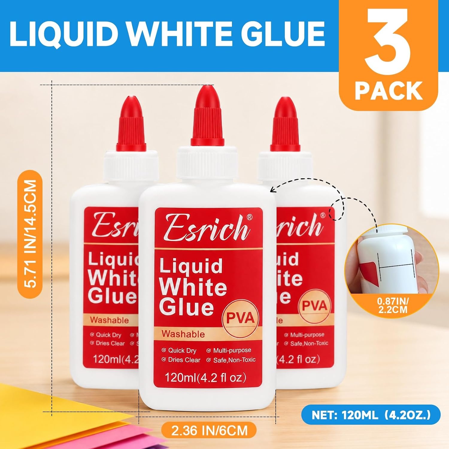 image:imageESRICH 30 Pack White Liquid Glue for Kids 14 fl oz Slime amp School Crafts3
