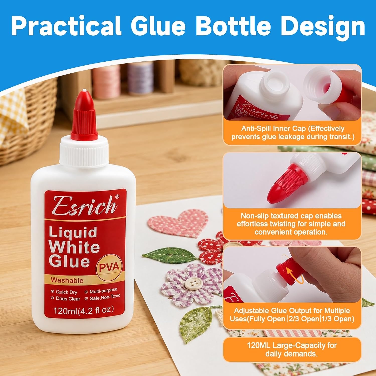 image:imageESRICH 30 Pack White Liquid Glue for Kids 42 fl oz Slime amp School Crafts3