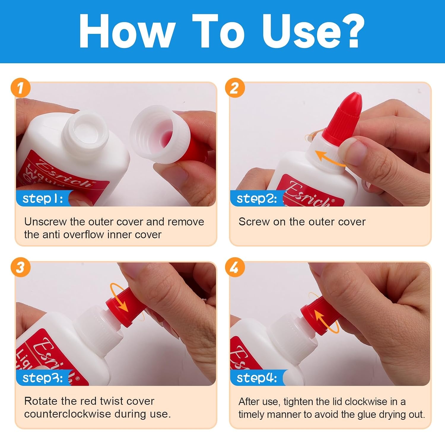 image:imageESRICH 30 Pack White Liquid Glue for Kids 42 fl oz Slime amp School Crafts30