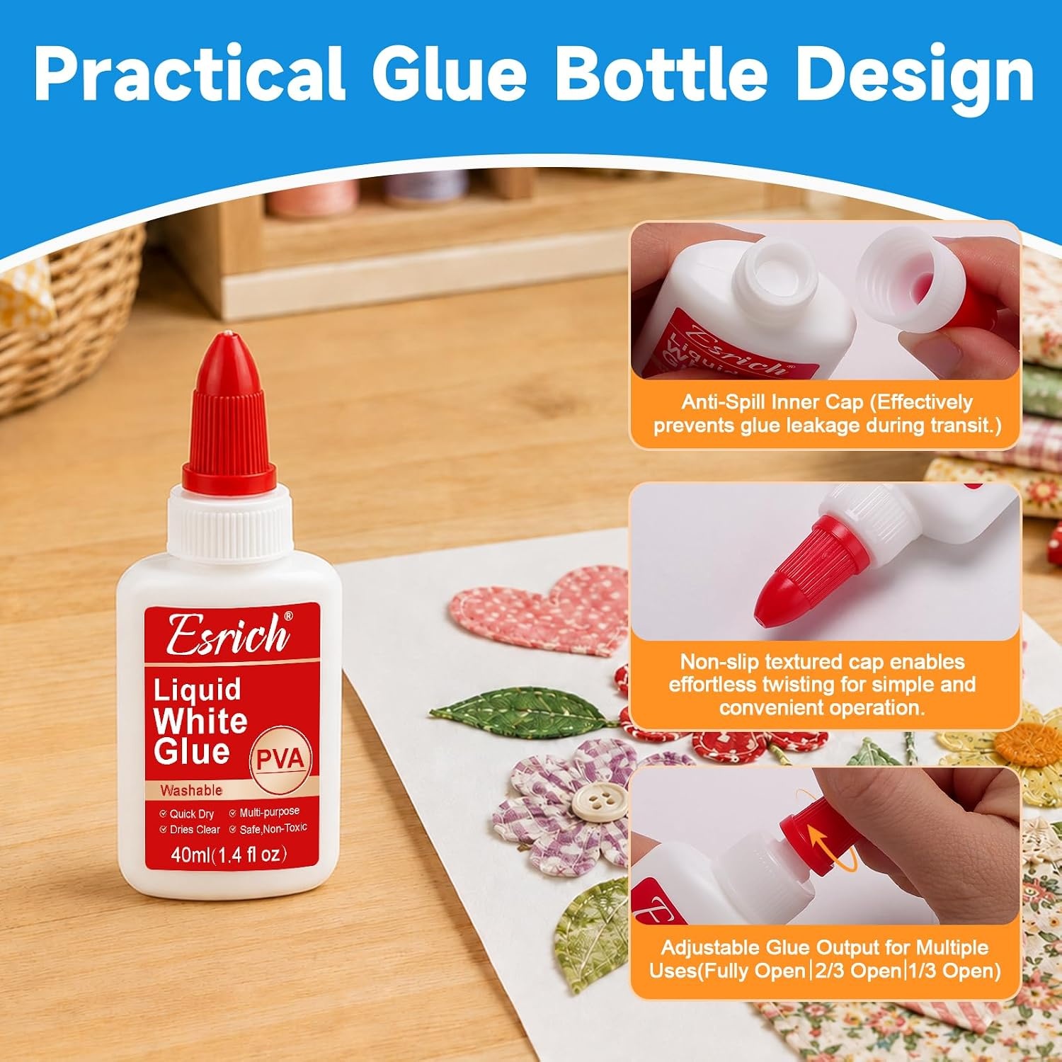 image:imageESRICH 30 Pack White Liquid Glue for Kids 42 fl oz Slime amp School Crafts30