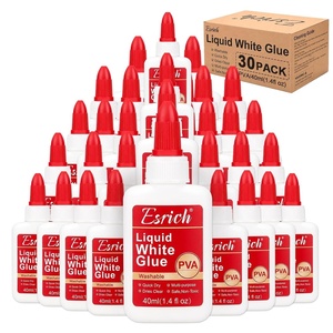 ESRICH 30 Pack White Liquid Glue for Kids, 1.4 fl oz, Slime & School Crafts(30)